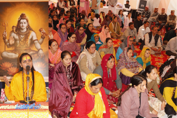 भुंतर में शिव कथा का तृतीय दिवस: पार्वती जन्मोत्सव पर गूंजे भजन, भक्त हुए मंत्रमुग्ध