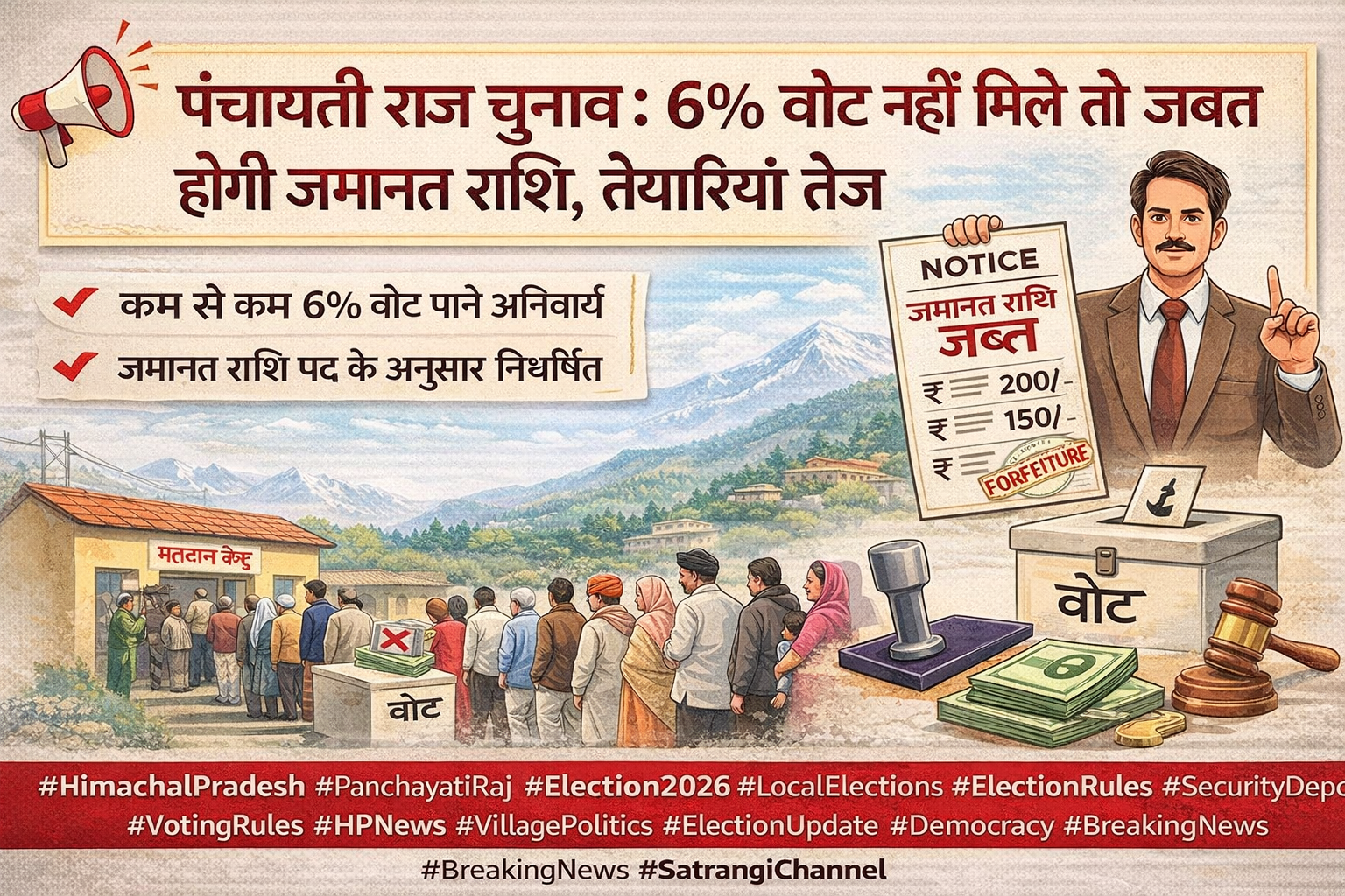 पंचायती राज चुनाव: 6% वोट नहीं मिले तो जब्त होगी जमानत राशि, तैयारियां तेज